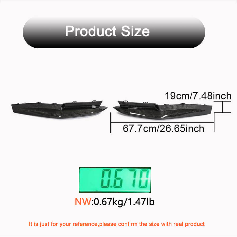 Rear Bumper Splitter Dry Carbon Fiber V1 (for G80) for BMW 3 series G20/21 2018- - image 6