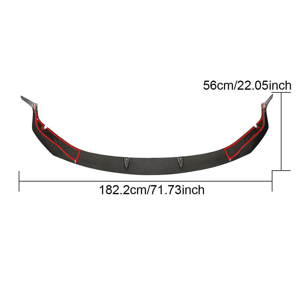 Front Bumper Lip Spoiler (for GS F 2015-2020, Carbon) for Lexus GS 2011-2020 - image 6
