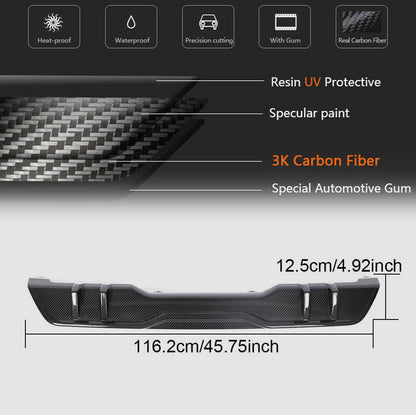 Rear bumper diffuser V1 (2018-2022, natural carbon) for BMW X5 G05 2019- - image 6