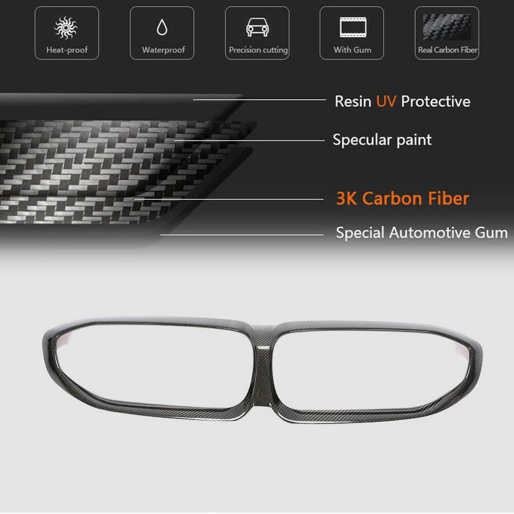 Grille Surround (2018-2022, Carbon) for BMW 3 Series G20/G21 2018- - image 6
