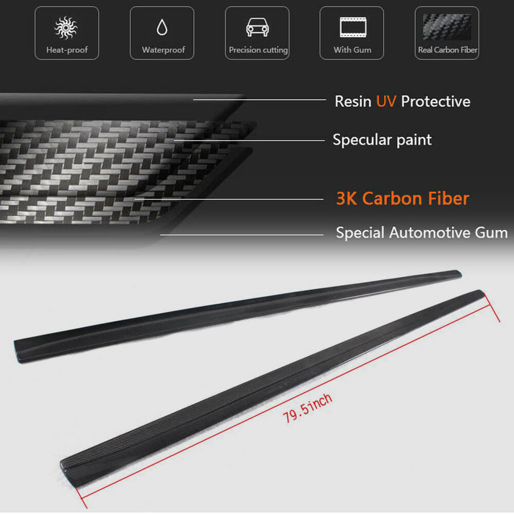 Side Skirts Carbon Fiber V3 (for M-Sport) for BMW 4 series F-32 2012-2020 - image 6