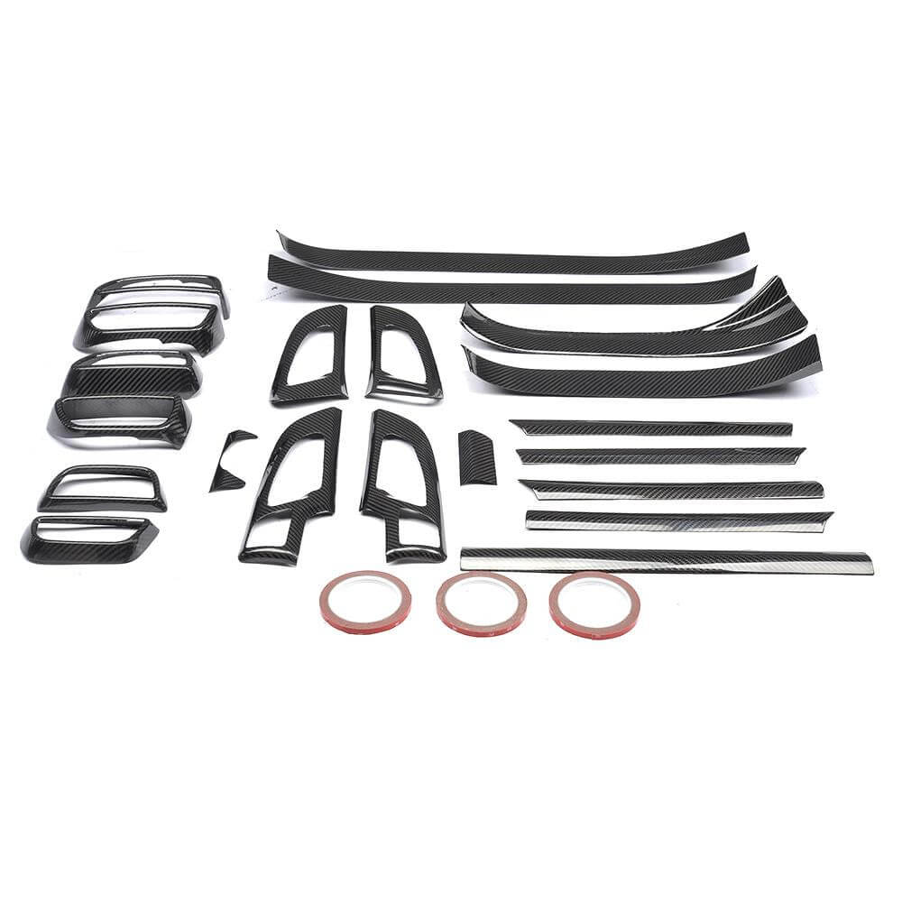 A set of carbon inserts in the interior (2015-2018) for Porsche Cayenne 2010-2017 - image 6