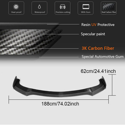 Front Bumper Lip V1 for Q50 Base 2018-2023 Carbon for Infiniti Q50/Q60 2013-2024 - image 6