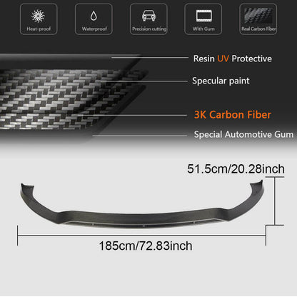 Front Bumper Lip Spoiler (for AMG/AMG-Line 2018-2020, Carbon) for Mercedes CLS C257 2018- - image 6