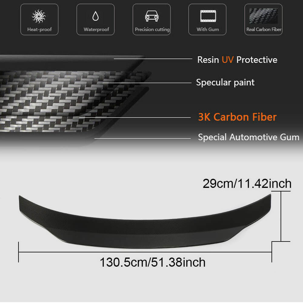 Rear Trunk Spoiler Carbon Fiber V13 (Convertible) for BMW 4 series F-32 2012-2020 - image 6
