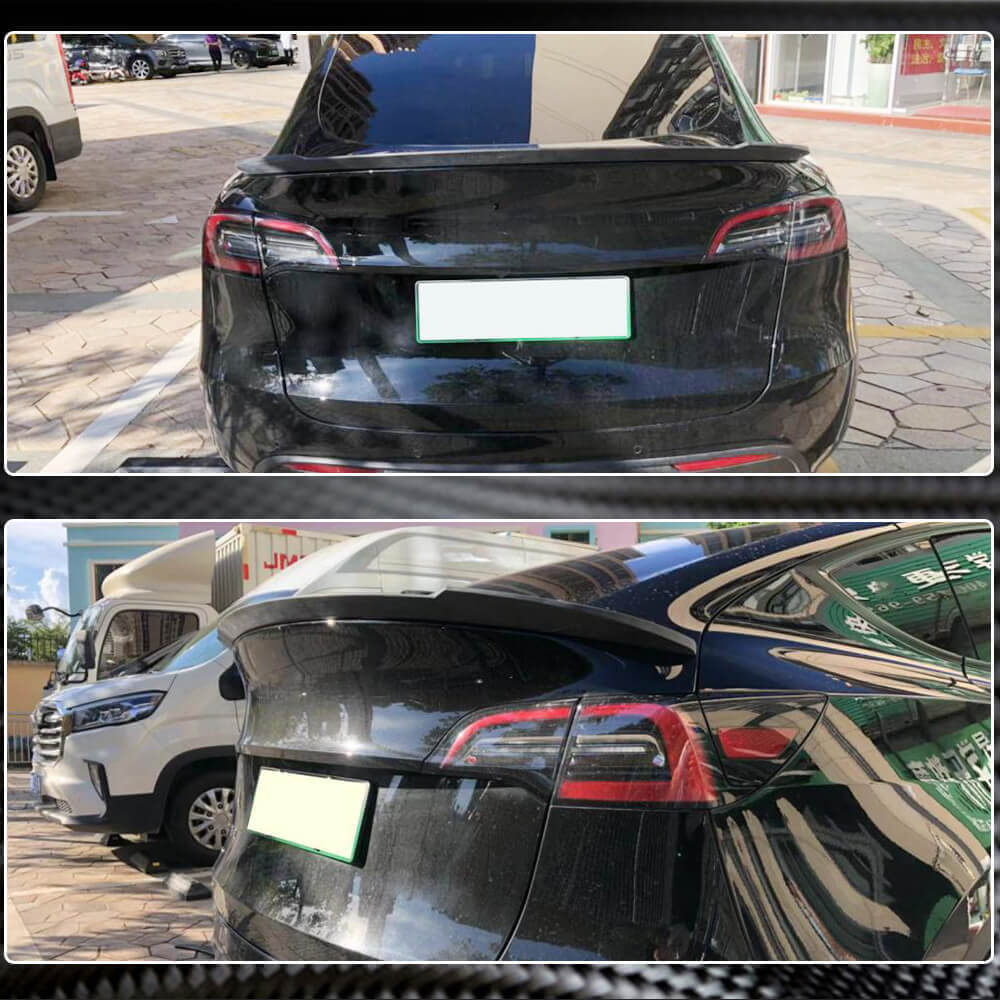Rear Trunk Spoiler Carbon Fiber V1 (2020-2023) for Tesla Model Y - image 6