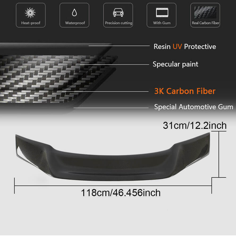 Spoiler V1 (for SD, Carbon) for Audi A3 2012-2020 - image 6