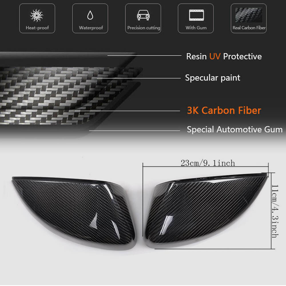 Mirror covers (Carbon) for Audi A3 2012-2020 - image 6