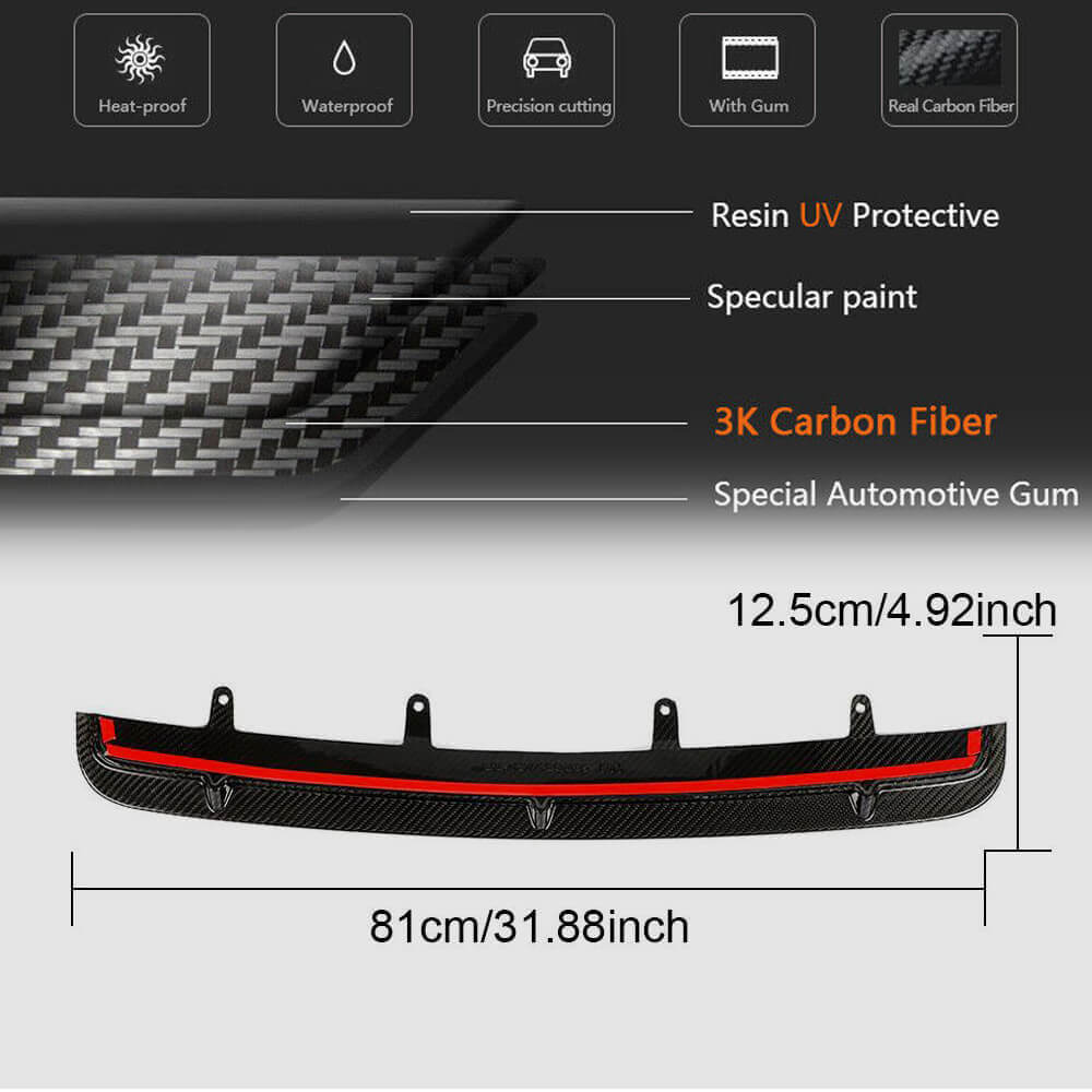 Front Bumper Lip V5 for M5 F90 2017-2020 Carbon for BMW 5 Series G30/G31 2017-2023 - image 6