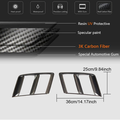Front Side Vents Dry Carbon Fiber for Audi R8 2015- - image 6