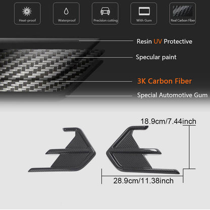 Rear bumper vent covers (for RS7 2018-2022, Dry Carbon) for Audi A7 2018- - image 6