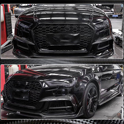 Front Bumper Flap V1 Extensions (for S-Line 2016-2020, Carbon) for Audi A5 2016-2025 - image 6