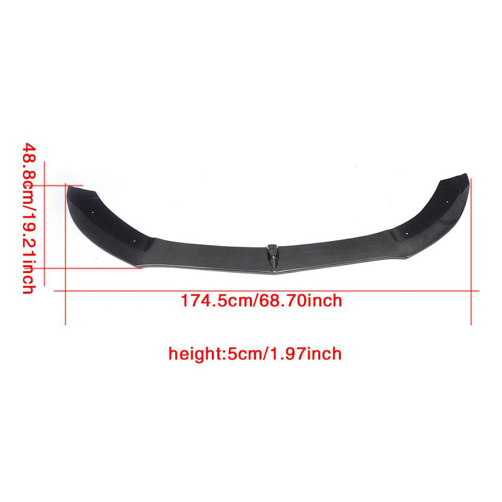 Front Bumper Lip V6 for C43 AMG 2015-2019 Carbon for Mercedes C-сlass W205 2014-2021 - image 6