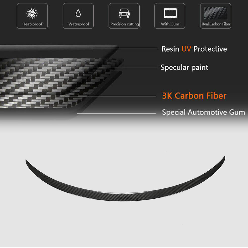 Rear Trunk Spoiler Dry Carbon Fiber V8 (2020-2023) for Tesla Model Y - image 6
