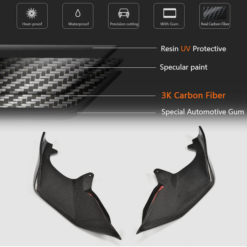Covers on the front bumper (for F-Sport 2011-2015, Carbon) for Lexus GS 2011-2020 - image 6