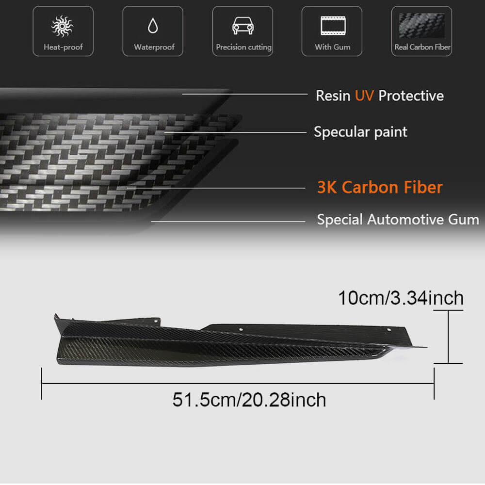 Side sills (2014-2019, Carbon) for Audi TT 2014-2023 - image 6
