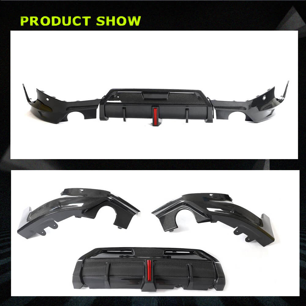 Rear Bumper Diffuser Carbon Fiber V3 (M Sport) for BMW 2 Series G42 2021- - image 6