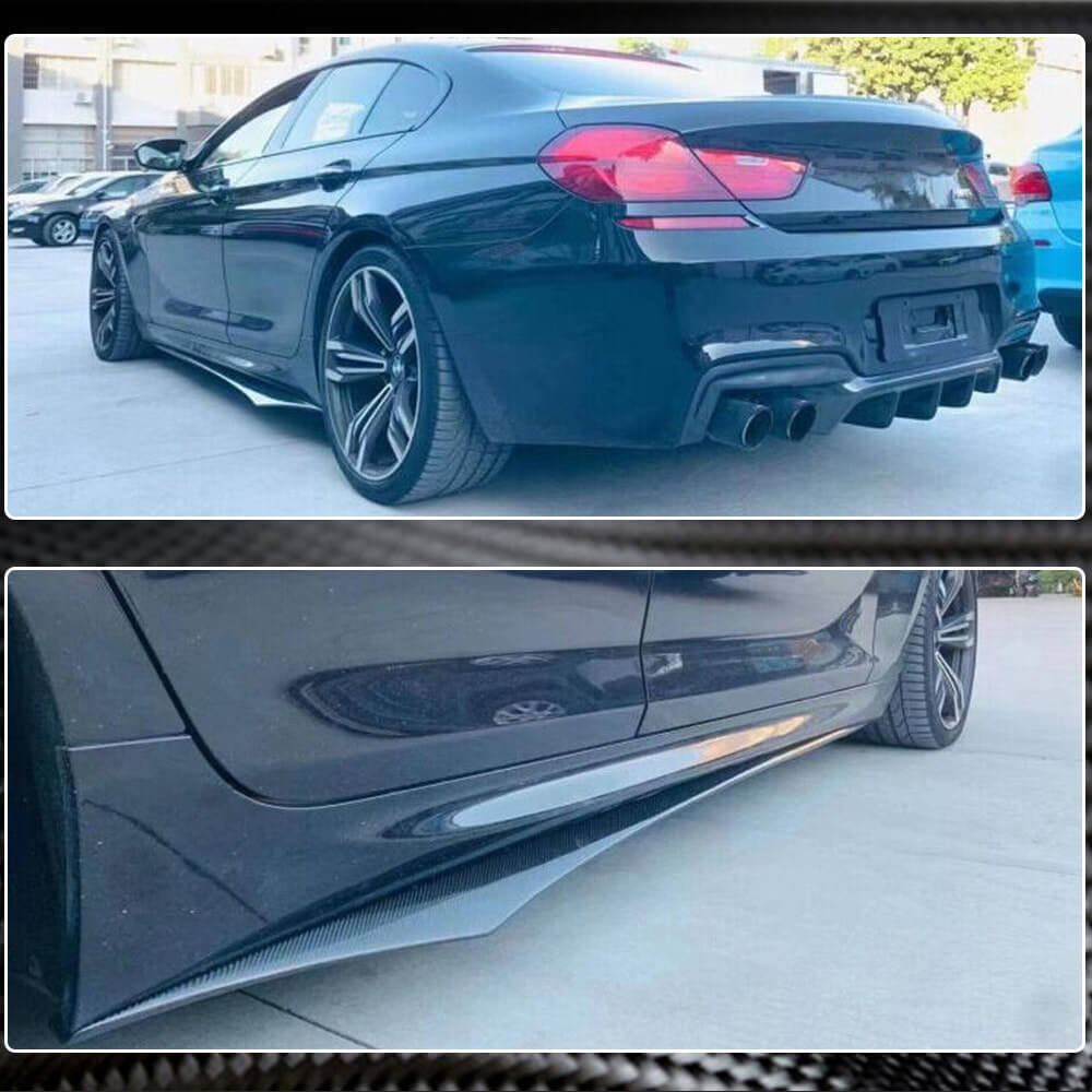 Side Skirts Carbon Fiber V1 (for F06 M-Sport) for BMW 6 F12/F13/F06 2011-2015 - image 6