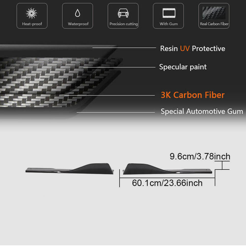 Side Skirts Splitters Dry Carbon Fiber V2 (for G16 M-Sport/F93 M8) for BMW 8 series G14/G15/G16 - image 6
