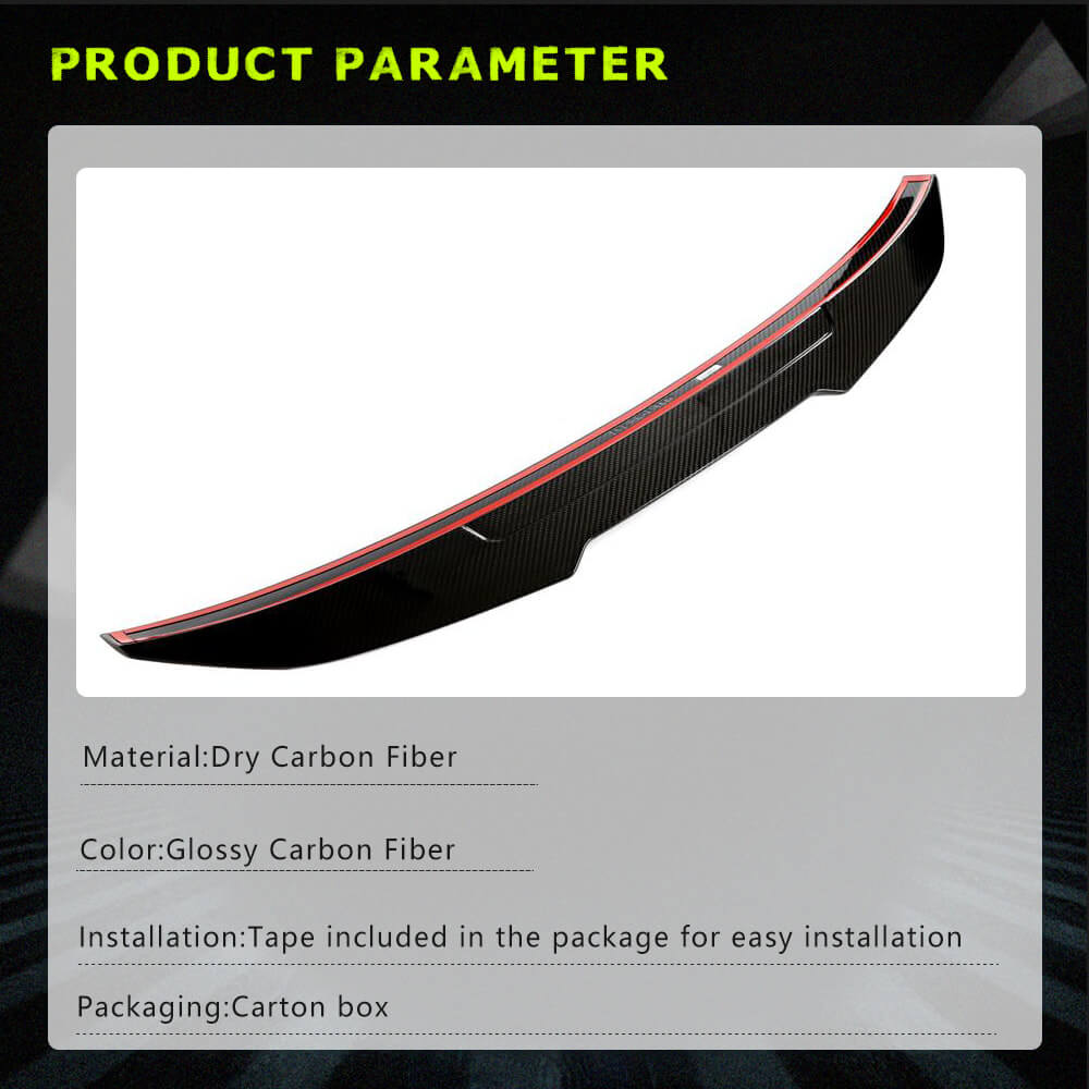Rear Trunk Spoiler Dry Carbon Fiber V1 (Coupe) for BMW 4 series F-32 2012-2020 - image 6