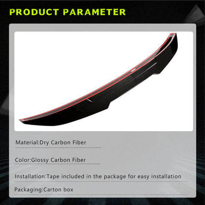 Rear Trunk Spoiler Dry Carbon Fiber V1 (Coupe) for BMW 4 series F-32 2012-2020 - image 6