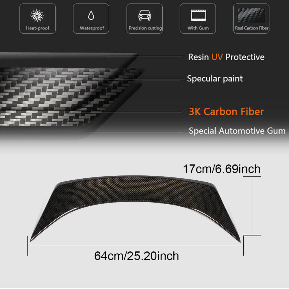 Rear Trunk Spoiler Dry Carbon Fiber V2 for BMW I8 2014-2020 - image 6