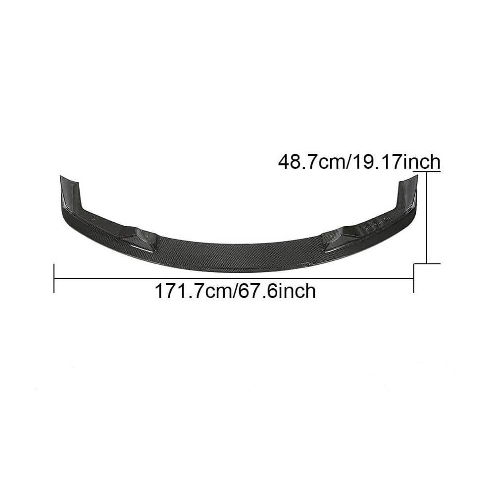 Front Bumper Lip Carbon Fiber V6 (for factory M2 Competition) for BMW 2 Series F22/23 2014-2021 - image 6