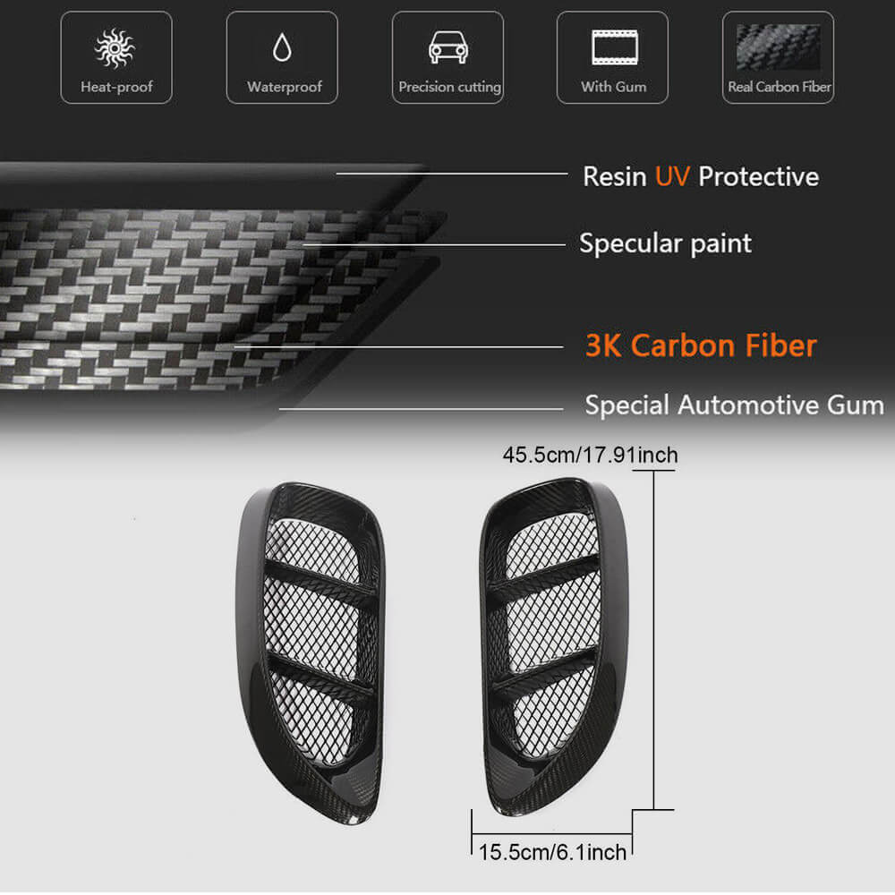 Front fender trims (Carbon) for Porsche Boxster/Cayman 982 (718) 2016- - image 6