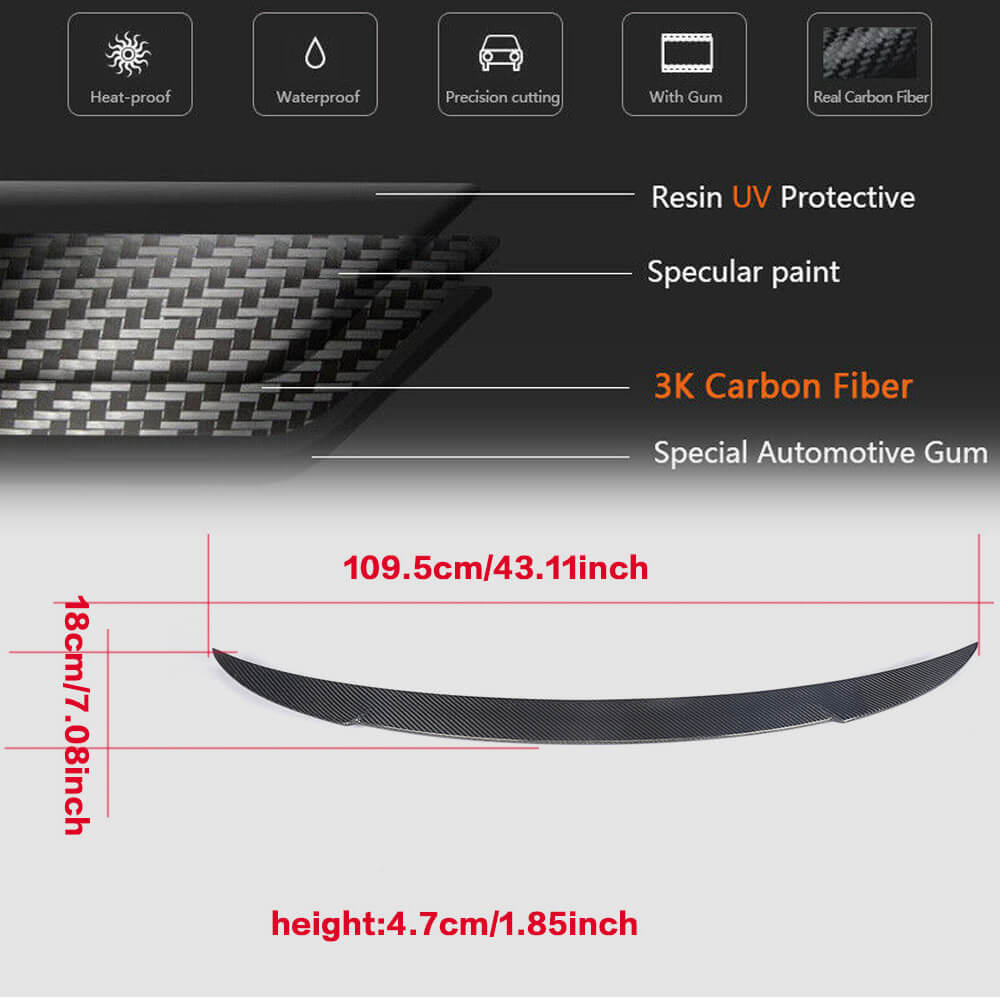 Spoiler V2 (Carbon) for Maserati Ghibli 2013-2023 - image 6