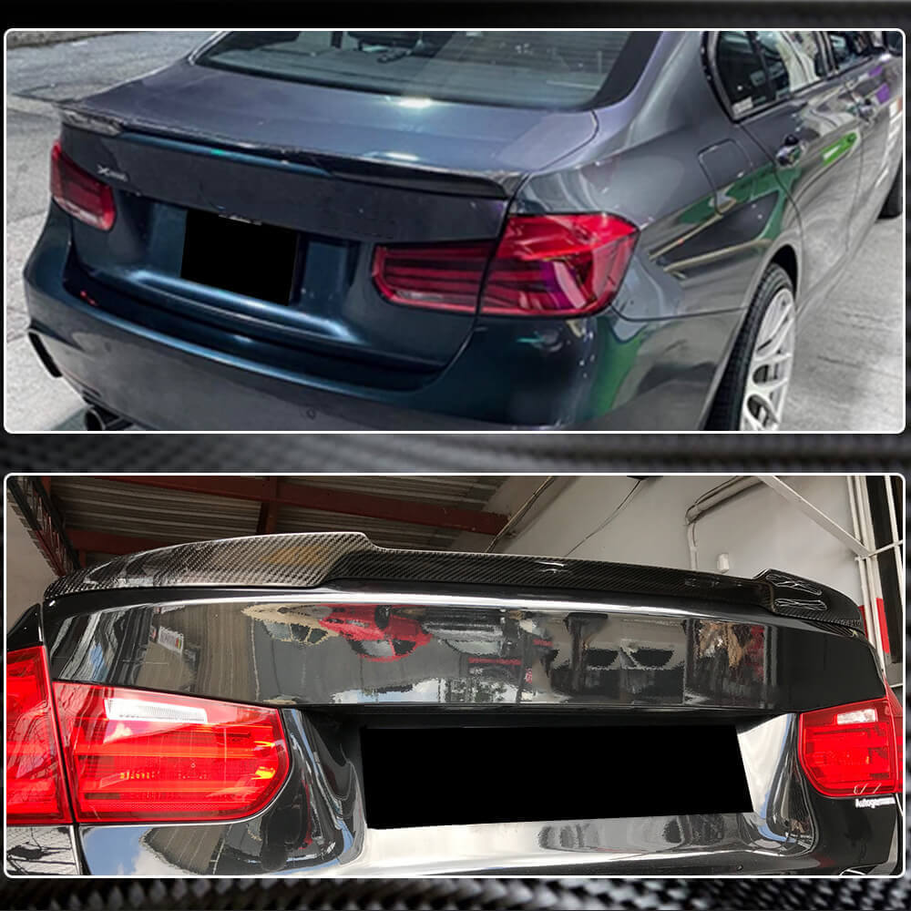 Rear Trunk Spoiler Carbon Fiber V9 (SD) for BMW 3 series F-30/31/34 2012-2019 - image 6