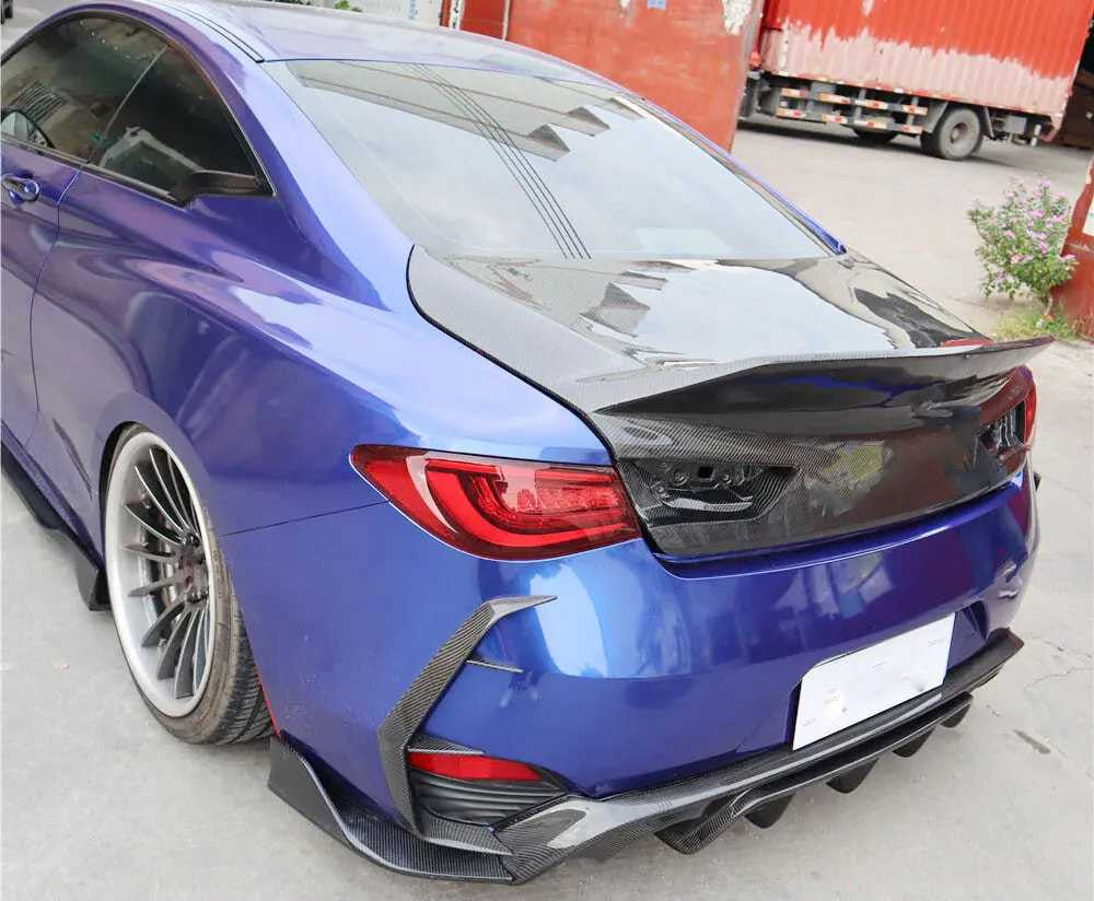 Covers on the rear bumper (for Q60 2016-2022, Carbon) for Infiniti Q50/Q60 2013-2024 - image 6
