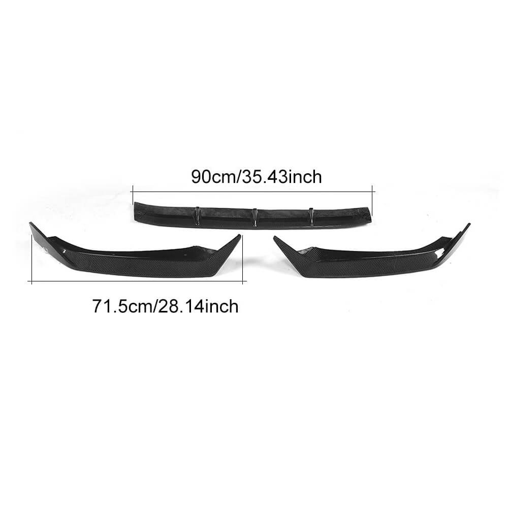 Front bumper lip V5 (for S-Line SD 2015-2019, Carbon) for Audi A4 B9 2015-2024 - image 6