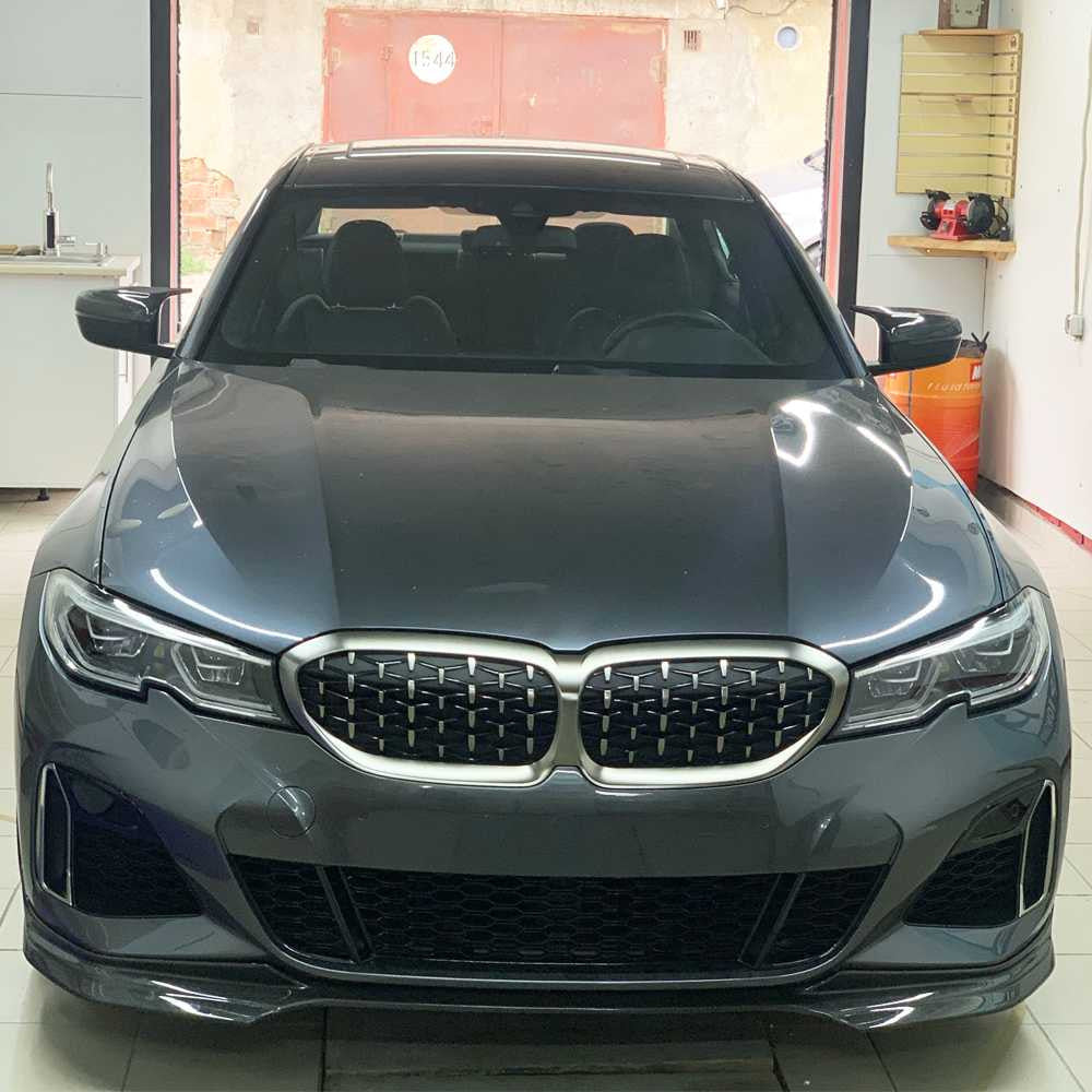 Front Bumper Lip V3 for M-Sport 2018-2022, Carbon for BMW 3 Series G20/G21 2018- - image 6