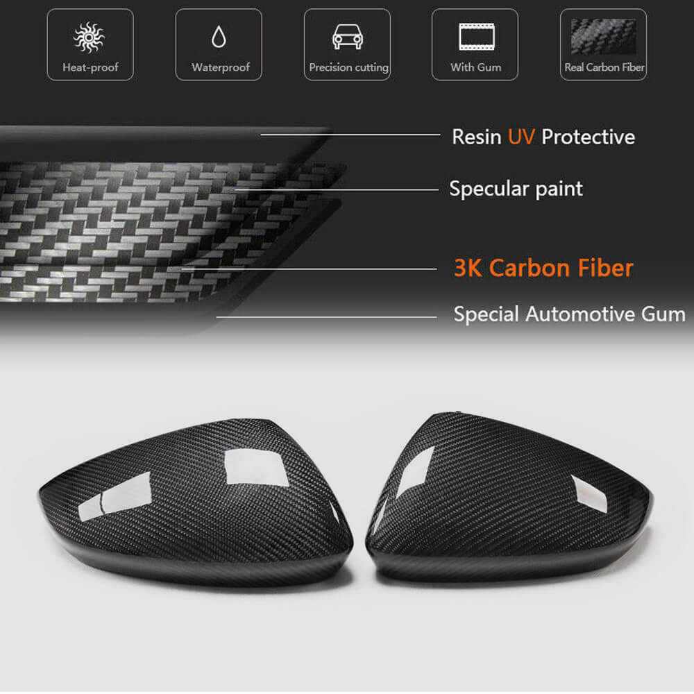 Mirror covers (Carbon) V2 for Audi A3 2020 - image 6