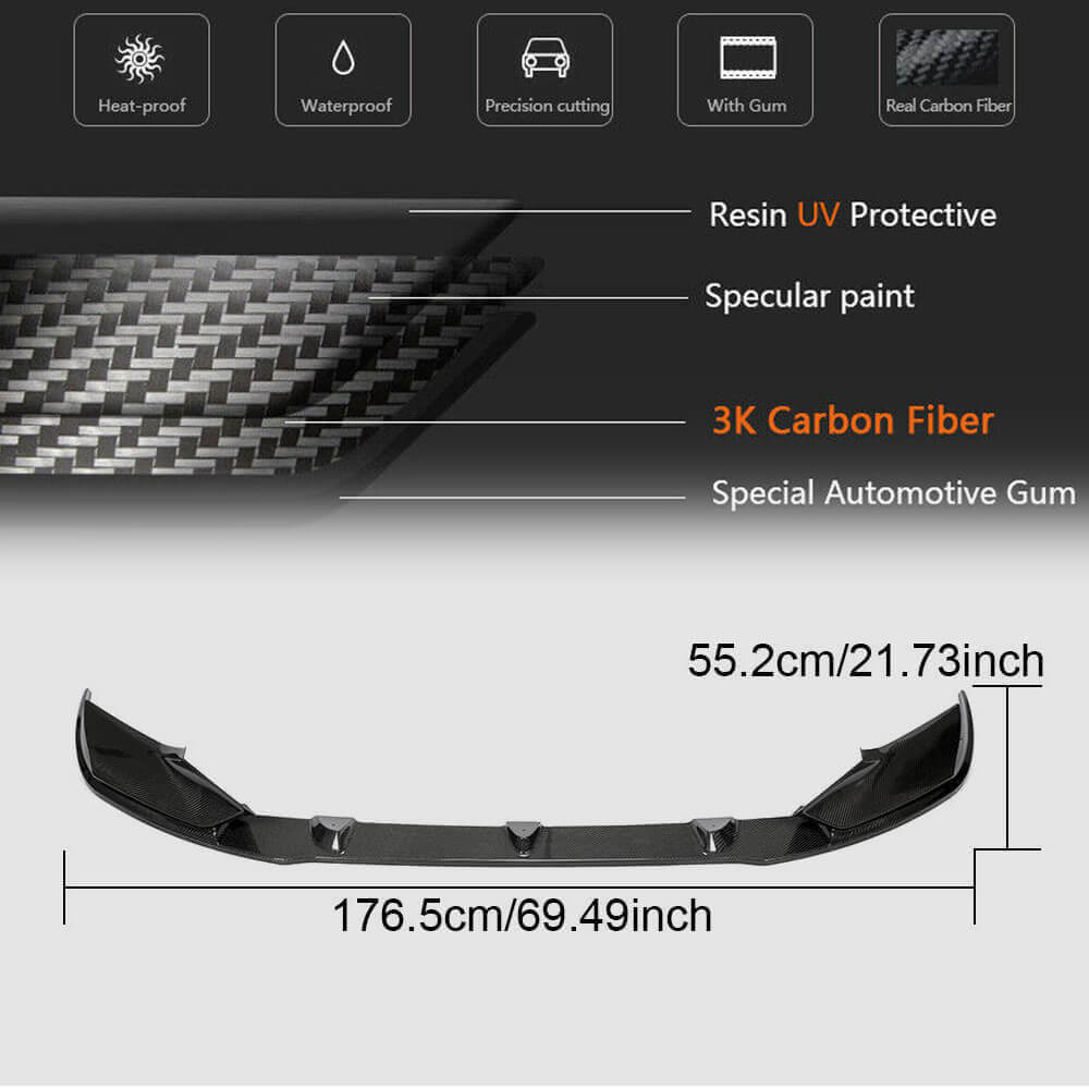 Front Bumper Lip Carbon Fiber V5 (M-Sport) for BMW Z4 (G29) 2018- - image 6