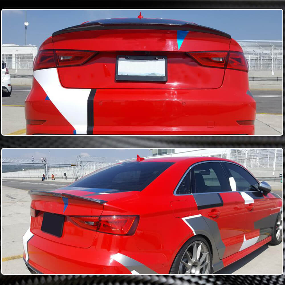 V9 Carbon Spoiler (for Sedan) for Audi A3 2012-2020 - image 6