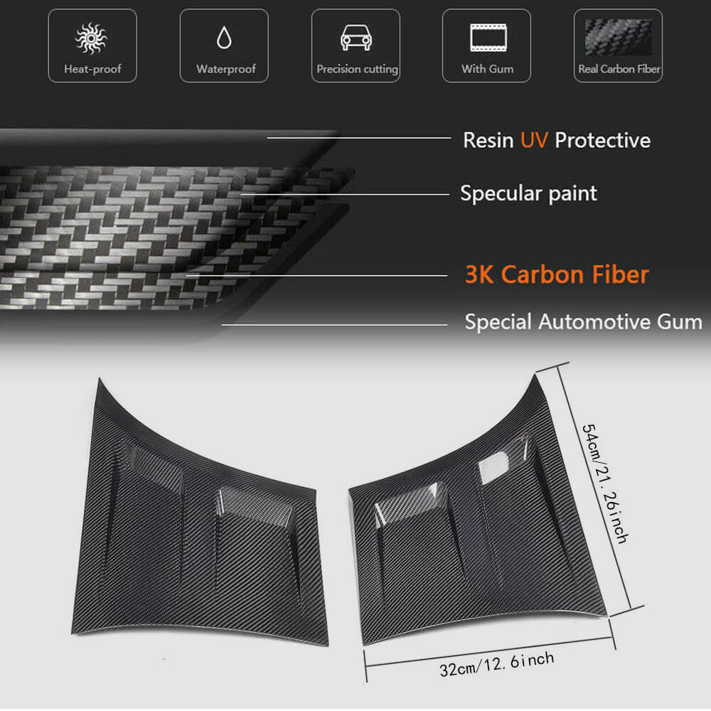 Front fender trims (Carbon) for Ford Mustang 2015-2023 - image 6