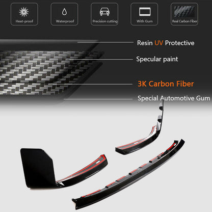 Front Bumper Lip V1 (for G87, Carbon) for BMW 2 Series G42 2021- - image 6