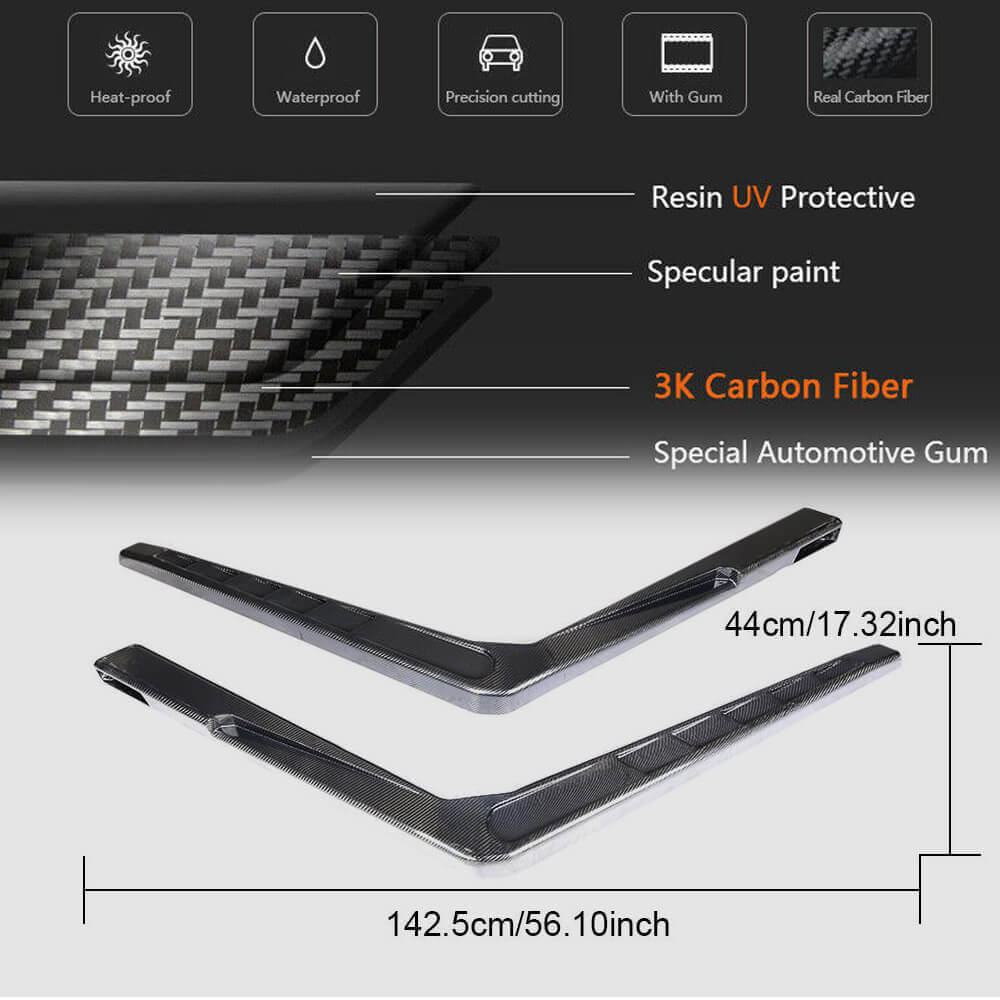 Snorkel (for 2004-2018, 2pcs, Carbon) for Mercedes G class W463 1990-2018 - image 6