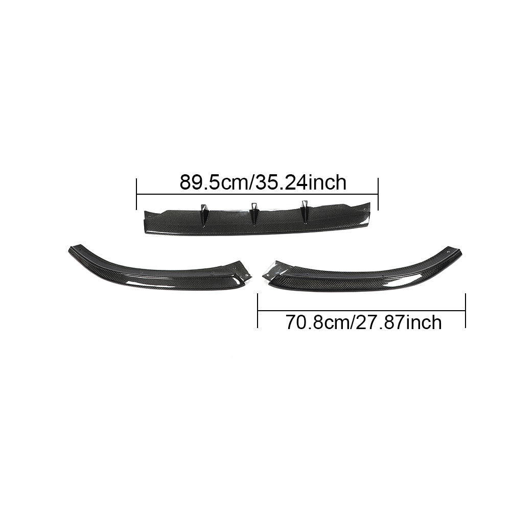 Front Bumper Lip V4 (for S-Line 2012-2015, Carbon) for Audi A5 2007-2015 - image 6