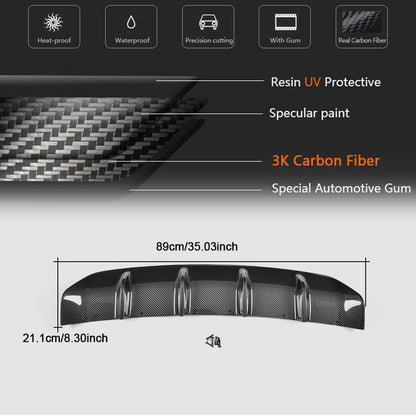 Rear bumper diffuser (for Base/F-Sport 2016-2020, Carbon) for Lexus IS 2013- - image 6