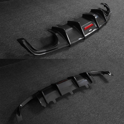 Rear bumper diffuser (for S-Line, 2014-2018, Carbon) for Audi A7 2010-2018 - image 4