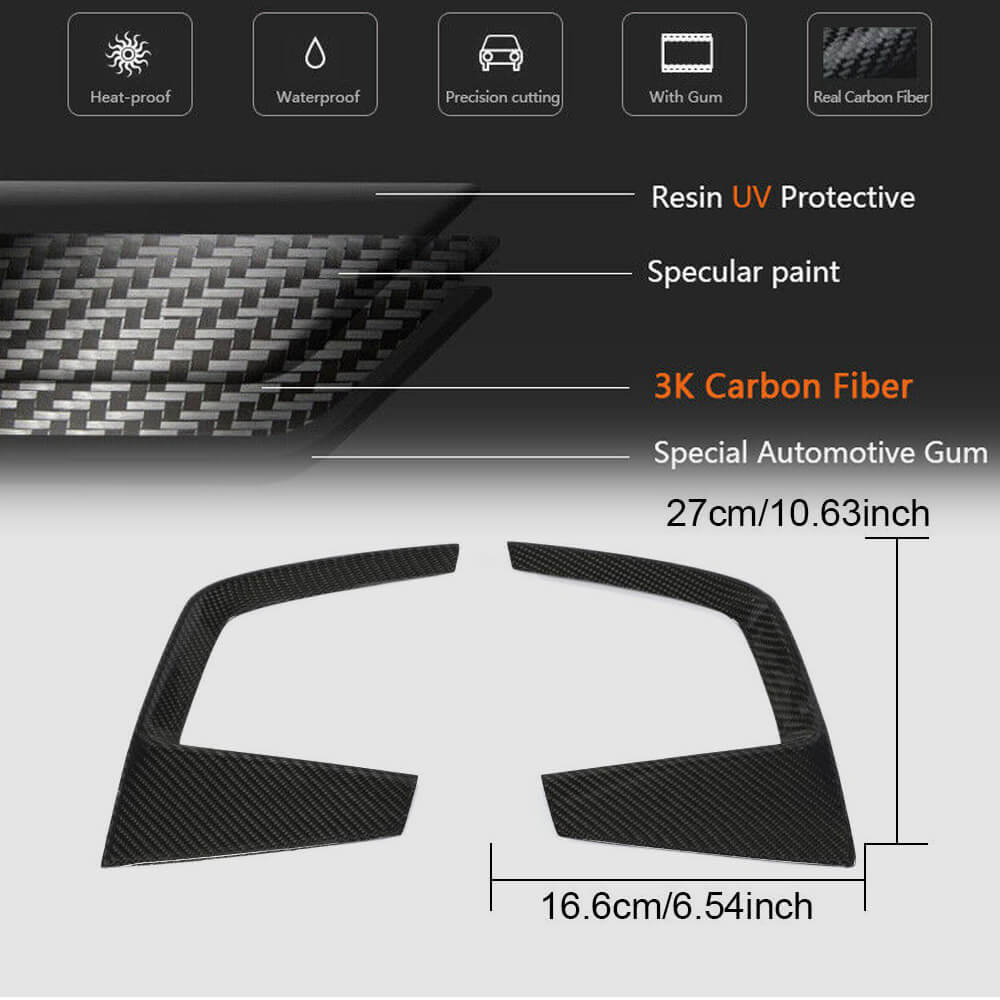 Fog light trim covers V3 (for S-Line Sedan 2015-2019, Carbon) for Audi A4 B9 2015-2024 - image 6