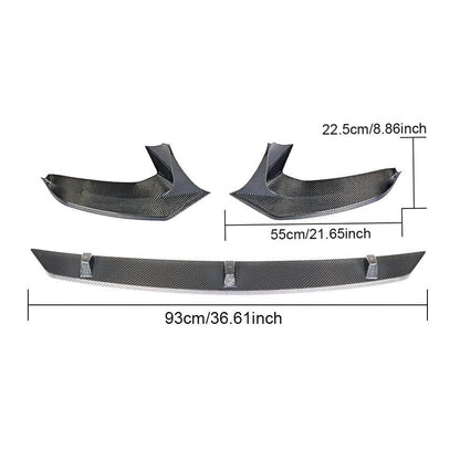 Front Bumper Lip V5 for M-Sport 2017-2020 Carbon for BMW 5 Series G30/G31 2017-2023 - image 6