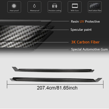 Side Skirts Carbon Fiber V4 (2016-2022) for Tesla Model 3 - image 6