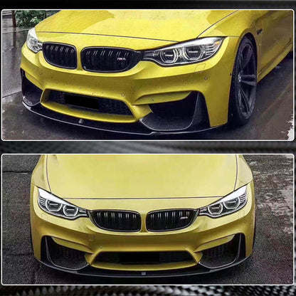Front Bumper Splitters Carbon Fiber V3 (for F82/F83) for BMW 4 series F-32 2012-2020 - image 6