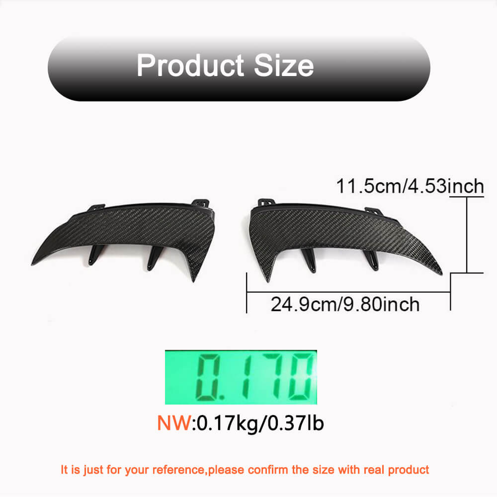 Rear bumper covers (for A45 AMG 2021-2023, Carbon) for Mercedes A-сlass W177 2018- - image 6