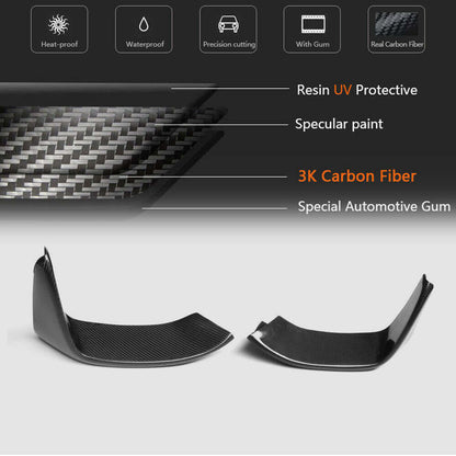 Front Bumper Splitters Carbon Fiber V4 (for F82/F83) for BMW 4 series F-32 2012-2020 - image 6
