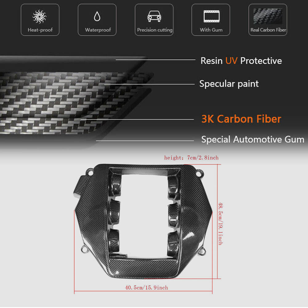 Engine Cover (2009-2015, Carbon) for Nissan GT-R 2008-2025 - image 6