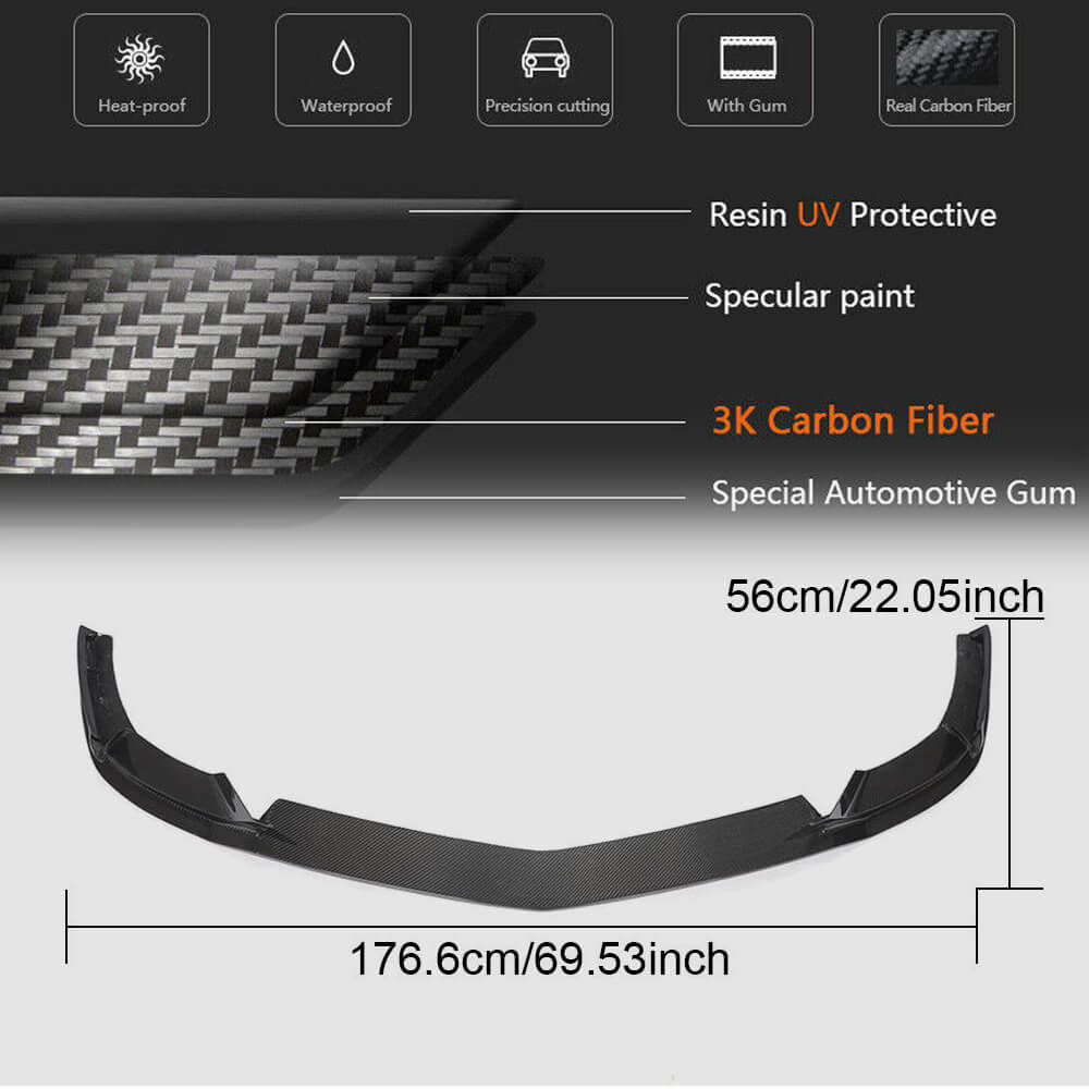 Front Bumper Lip Spoiler (Carbon) for Mercedes SLS C197 2010-2014 - image 6